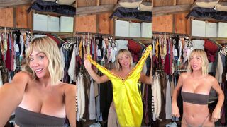 Sara Jean Underwood Nude Trying A Yellow Dress Video Leaked
