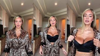 Hannah Palmer Nude Black Lingerie Strip Onlyfans Video Leaked