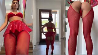 Natalie Roush Sexy Demon Outfit Solo Teasing Onlyfans Video Leaked