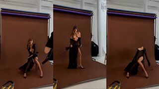 Anna Ralphs Black Dress Solo Nude Strip Onlyfans Leaked