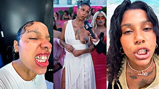 Tokischa at Premio Lo Nuestro 2026 with her tits out