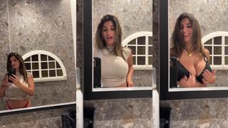 Ika D'Auria Naked Flaunts Big Tits In Bathroom Mirror  full onlyfans leaked HD video