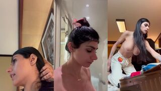 Mia Khalifa In Hotel Shower Flaunting Her Tits