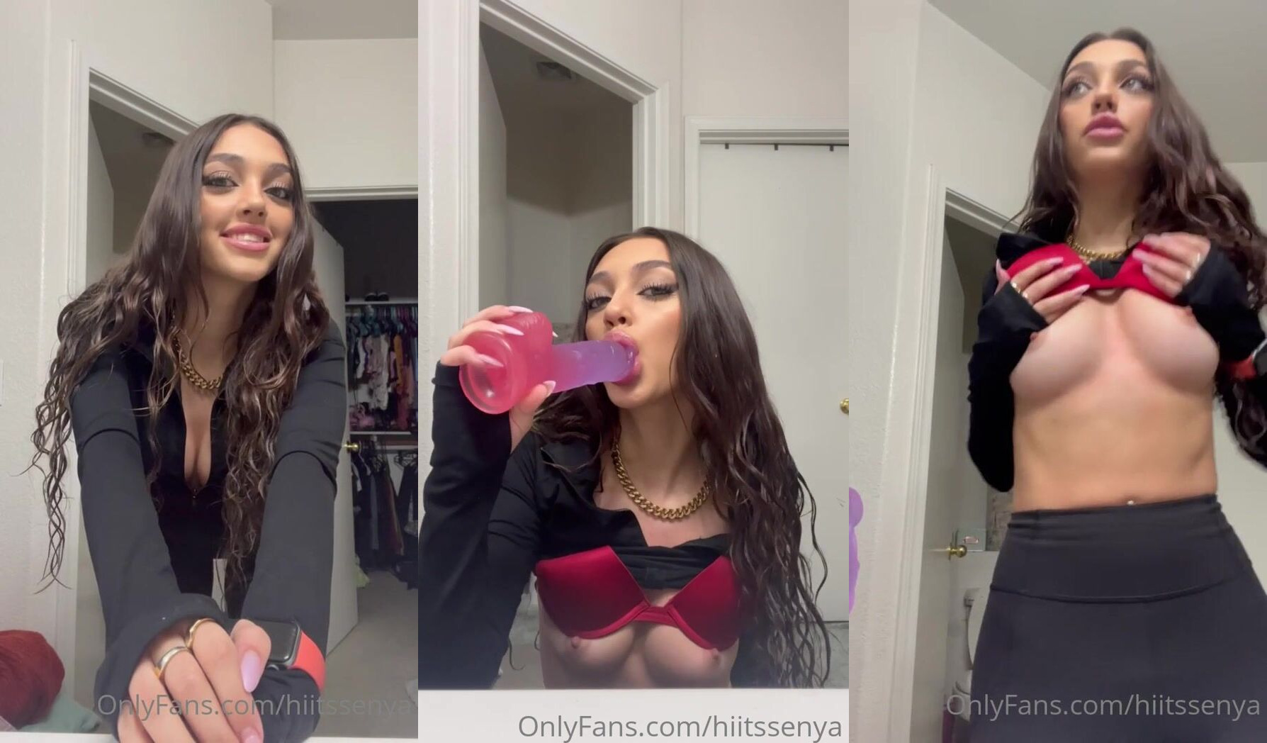 HiitSsenya Marin Strokes & Sucks A Dildo In The Bathroom