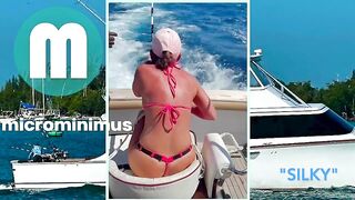 Wife, showing everyone how its done in a thong bikini.