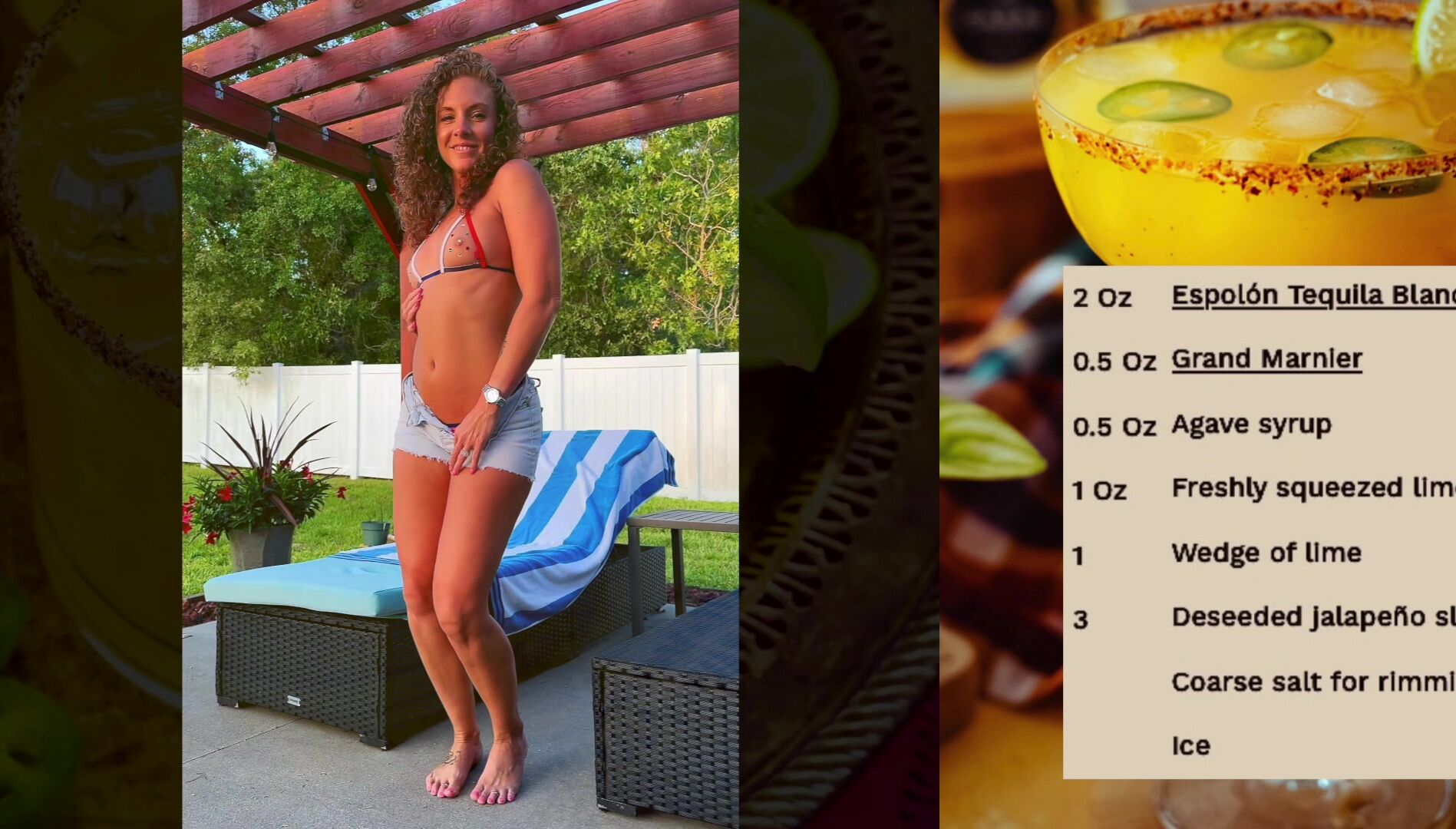 Wife showing us how to make a margarita