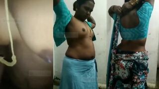 Tamil Paid Aunty Putting Condom on Customer Dick and Fucking at Night video