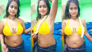 Suganthi Instagram Glamour Influencer Exclusive yellow bra Live Session Video