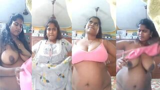 Tamil wife Vinothini churidar removing