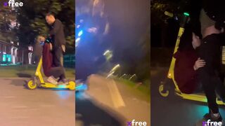 Beautiful Russian gf on road blowjobs public viral video