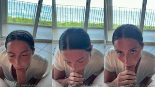 Skylar Blue Uses Mouth To Extract Cum