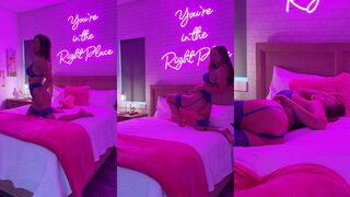 Janna Breslin Nude Blue Lingerie Teasing Tits Out