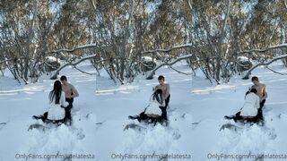 Mikaela Testa Sucking Off Boyfriend In The Snow Onlyfans Video Leaked