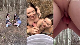 Audrey And Sadie Fucked Hard In Woods By BWC