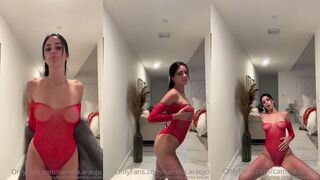 Camilla Araujo Hot Red Bodysuit