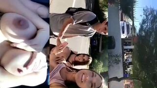 Rainey James & Allison Parker letting Strangers Grope their Boobies